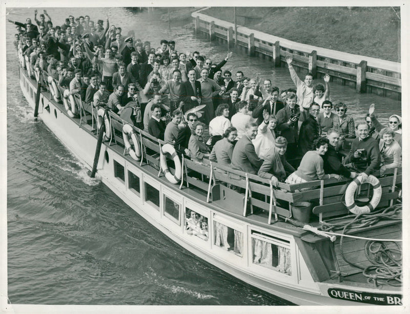 Broadland Jazz Shuffle on 1889 Queen of the Broads - Vintage Photograph