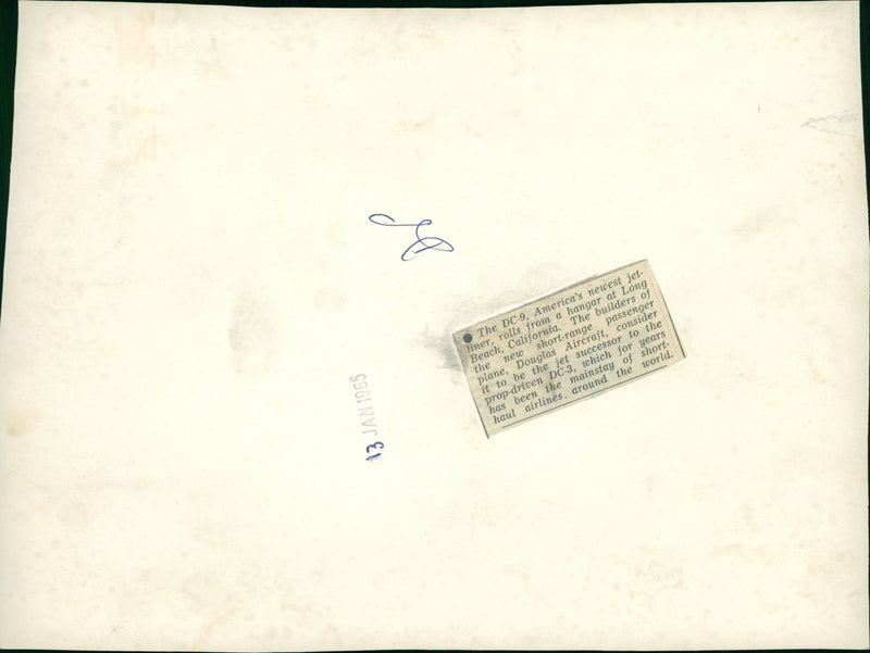 The DC-9 American newest jet. - Vintage Photograph