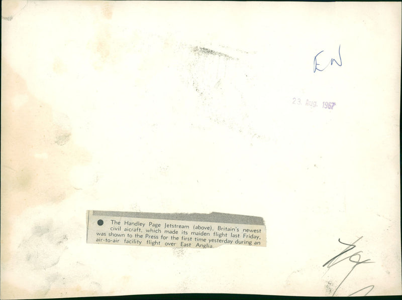 Aircraft: Civil: The Handley Page Jetstream - Vintage Photograph