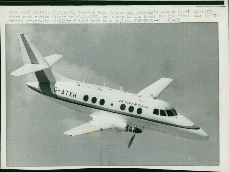 Aircraft: Civil: The Handley Page Jetstream - Vintage Photograph