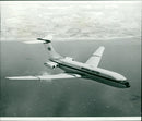 British United first VC-10 in flight and wearing the company livery. - Vintage Photograph