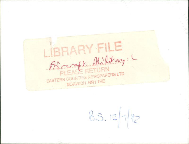 Military aircraft - Vintage Photograph