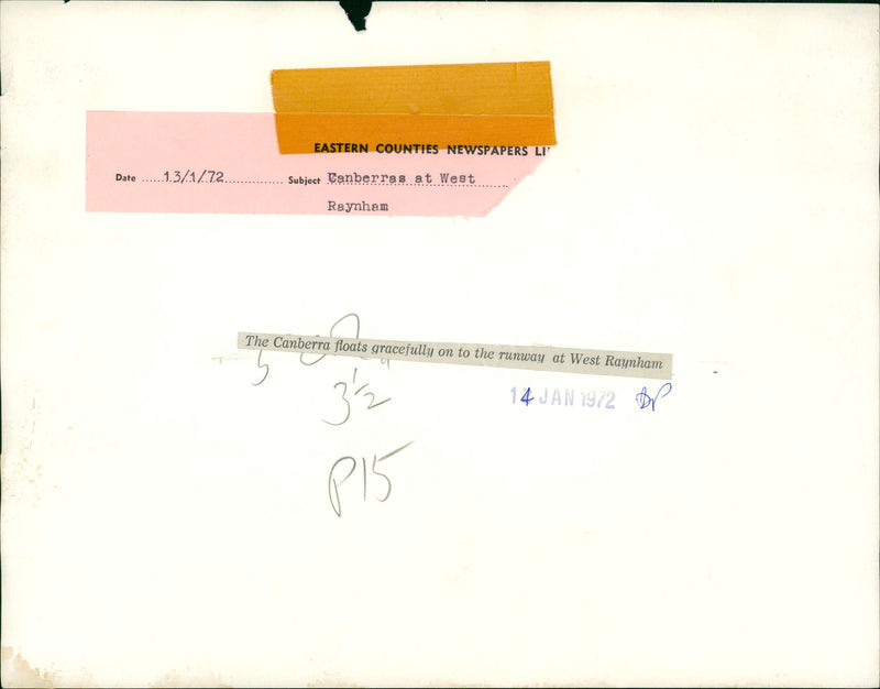 Canberra Aircraft - Vintage Photograph