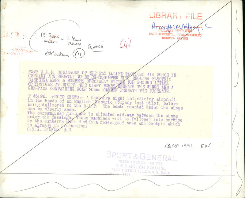 Canberra Mark 6 - Vintage Photograph