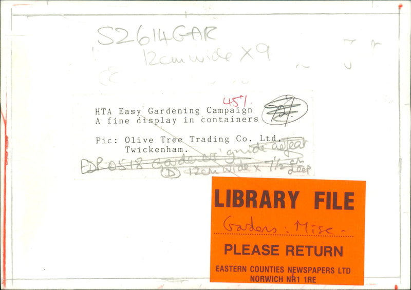 HTA Easy Gardening Campaign - Vintage Photograph