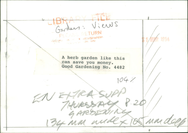 Herb Garden - Vintage Photograph