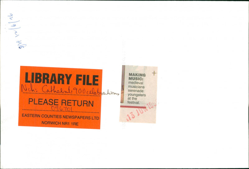 Cathedral 900 celebration medieval music. - Vintage Photograph