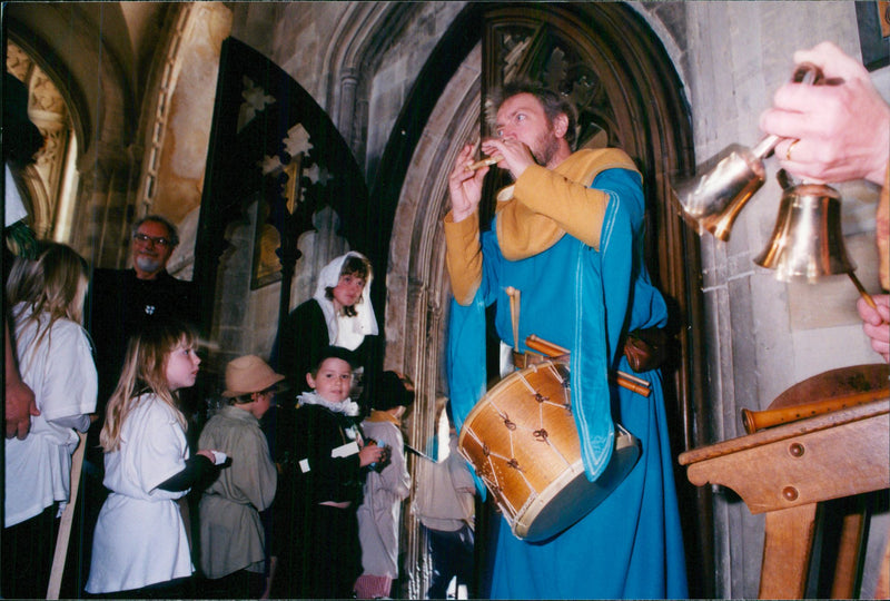 Cathedral 900 celebration medieval music. - Vintage Photograph