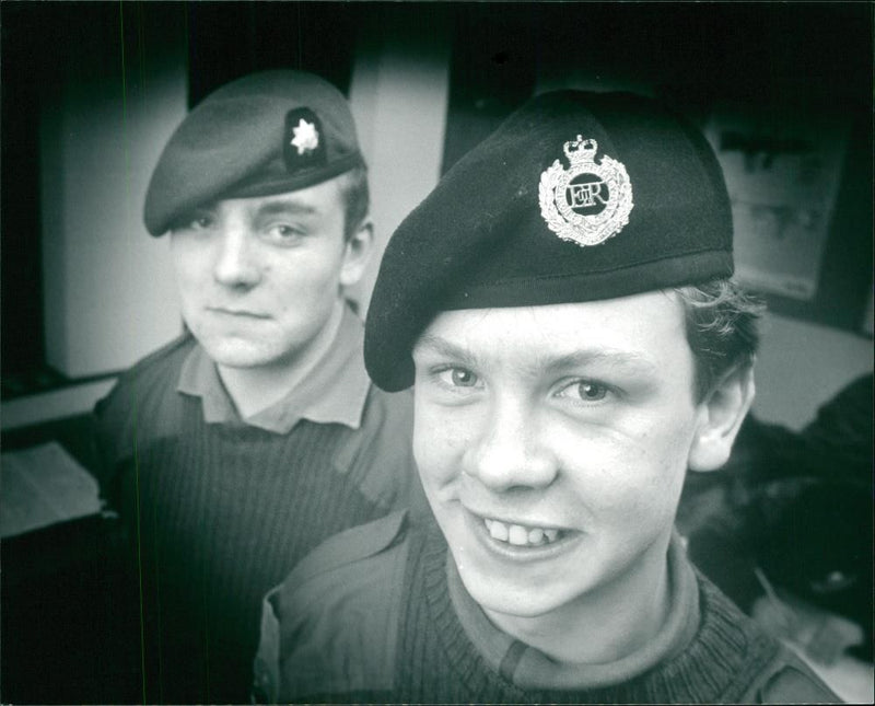 Army Cadets: Cpl. Austin Lindley and Cpl. Nigel Brown - Vintage Photograph