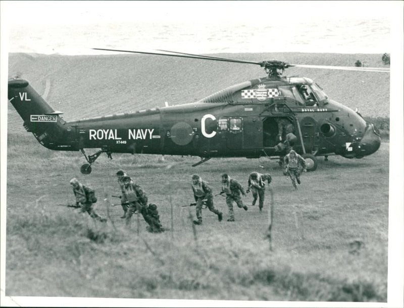 Royal Navy Helicopter - Vintage Photograph