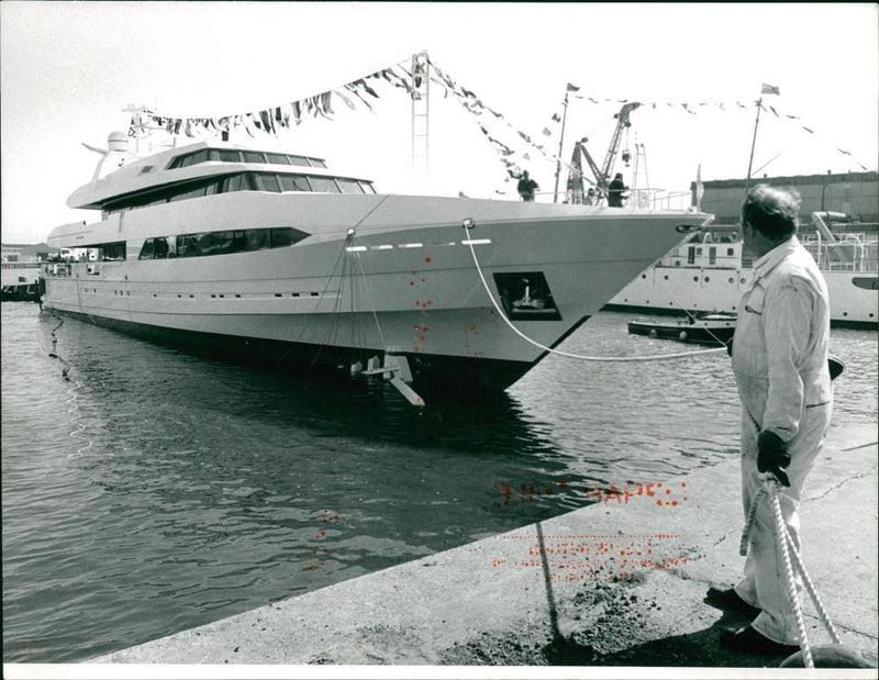 Lowestoft : Luxury Yacht at Brooke Yard - Vintage Photograph
