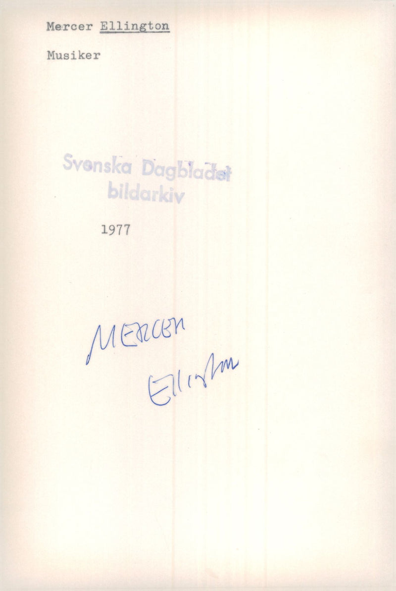 Mercer Ellington, musician - Vintage Photograph