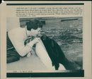 Animals : Killer Whale with her Trainer - Vintage Photograph