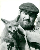 John Pearl and a fox - Vintage Photograph