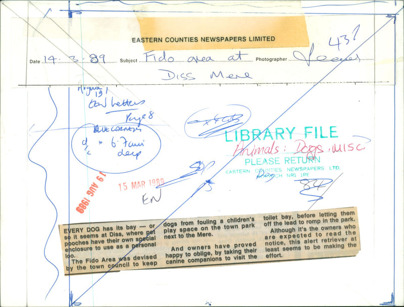 FIDO AREA AT DISS MENE - Vintage Photograph