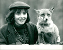 Emily Mayer and Chancy the fox - Vintage Photograph