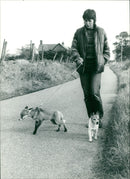 Emily Mayer and Chancy the fox - Vintage Photograph