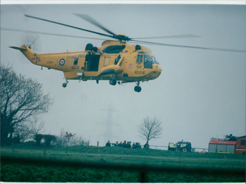 Necton Aircrash Investigation - Vintage Photograph