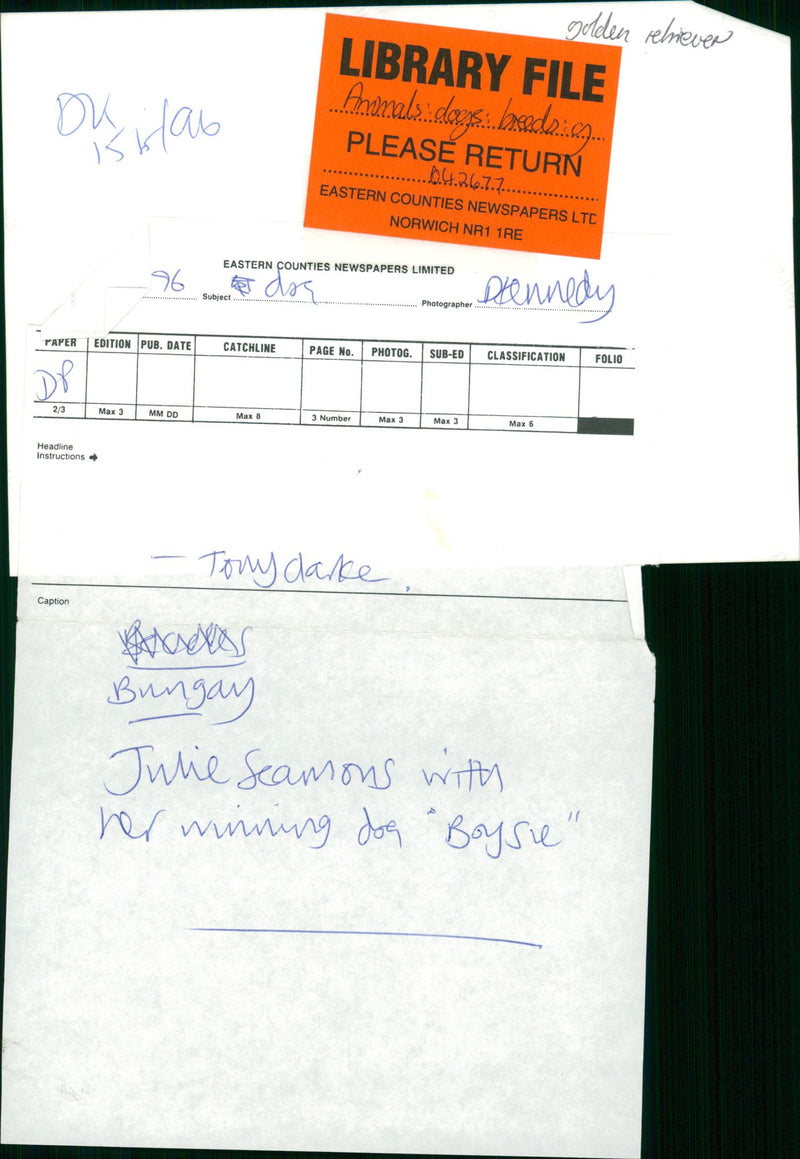 Mining dog 'Boyse' - Vintage Photograph