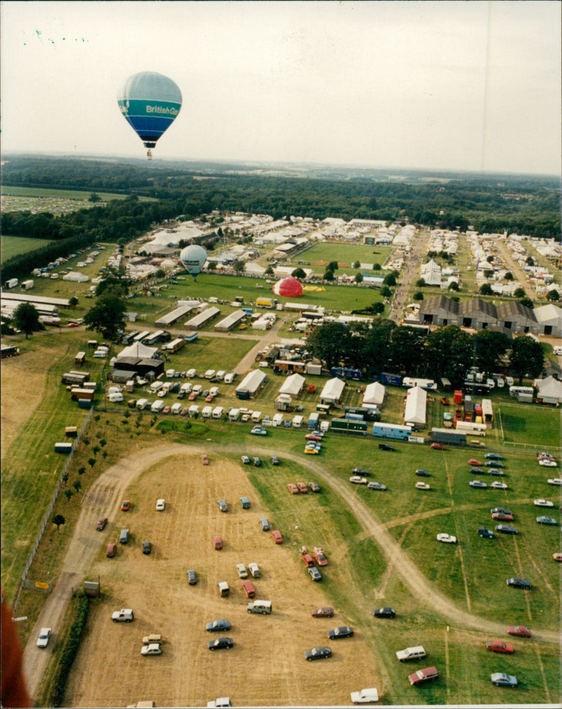 Aerial view of Royal Norfolk Show 1987 - Vintage Photograph