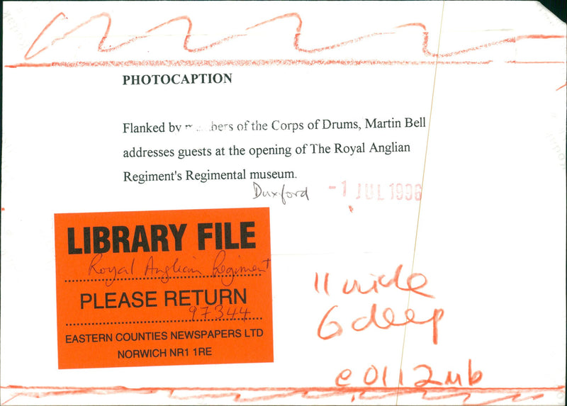 Royal Anglian Regiment Infantry regiment of the British Army. - Vintage Photograph