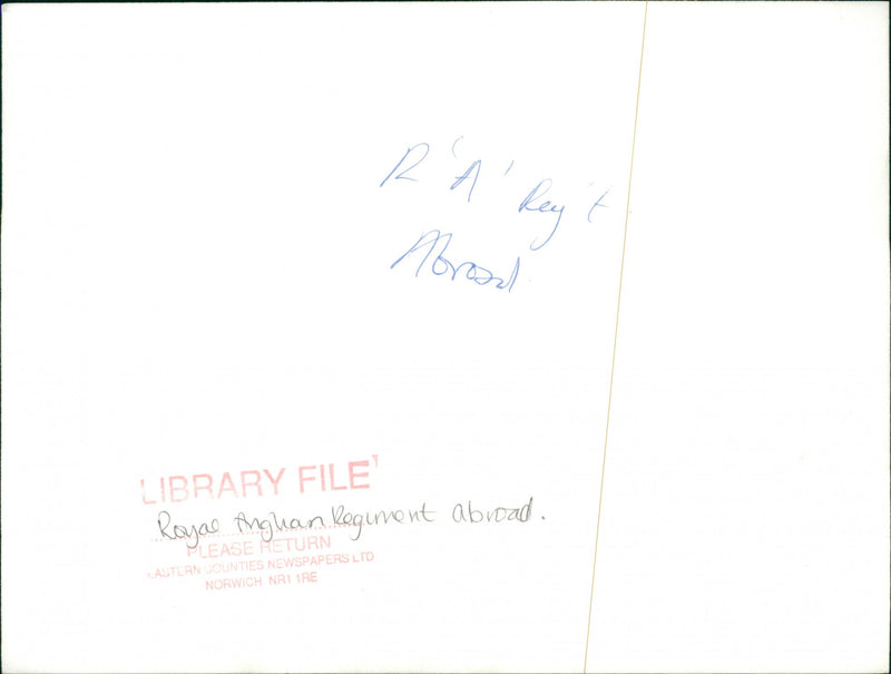 Royal Anglian Regiment Infantry regiment of the British Army. - Vintage Photograph