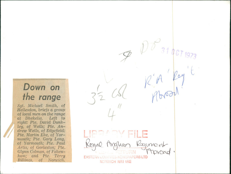 Royal Anglian Regiment Infantry regiment of the British Army. - Vintage Photograph