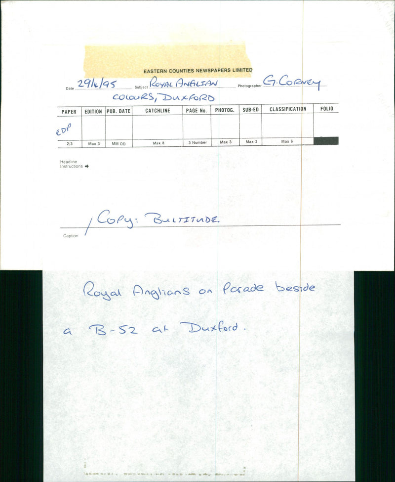 Royal Anglian Regiment Infantry regiment of the British Army. - Vintage Photograph