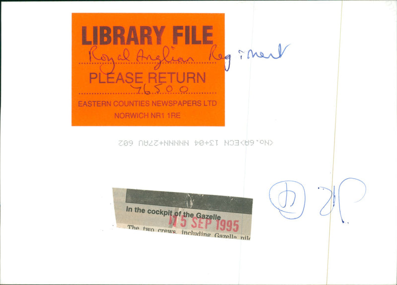 Royal Anglian Regiment Infantry regiment of the British Army. - Vintage Photograph