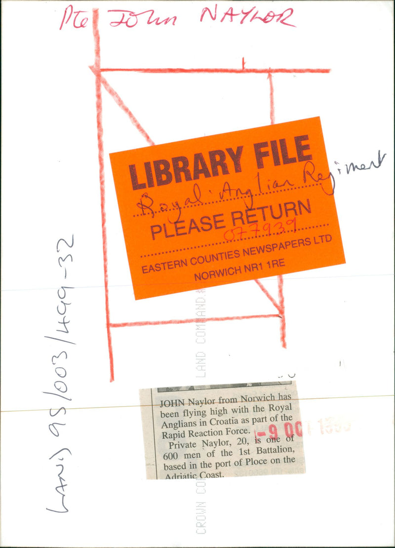 Royal Anglian Regiment Infantry regiment of the British Army. - Vintage Photograph