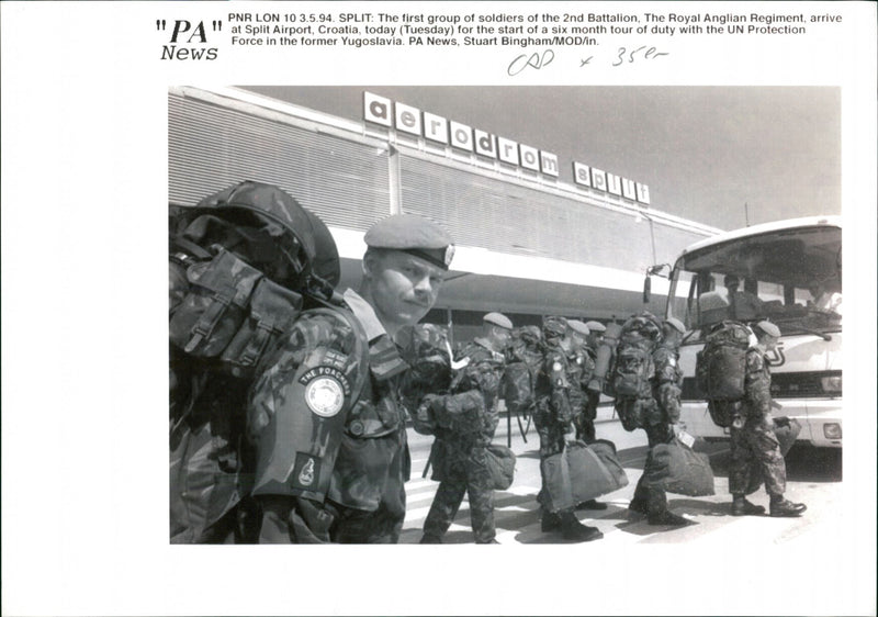 Royal Anglian Regiment Infantry regiment of the British Army. - Vintage Photograph