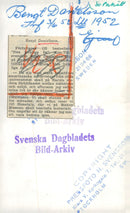 1952 UNIVERSITIES BROMMA NATURAL LUCKY FLOG HAPPY BEN SWEDEN EXPEDITION - Vintage Photograph