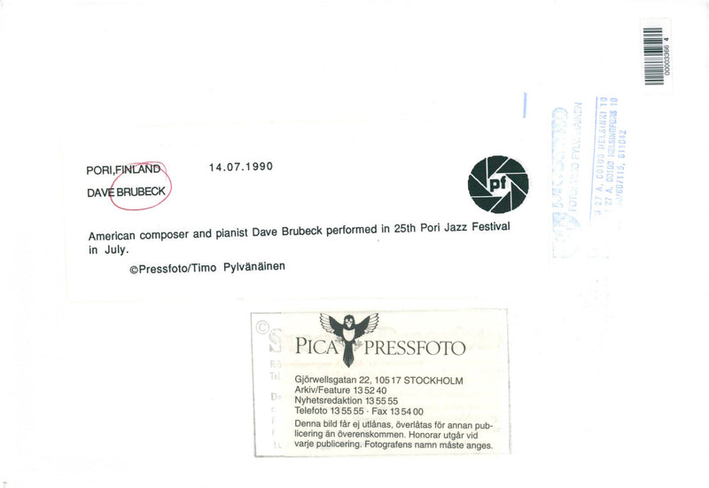 Dave Brubeck jazz musician - Vintage Photograph