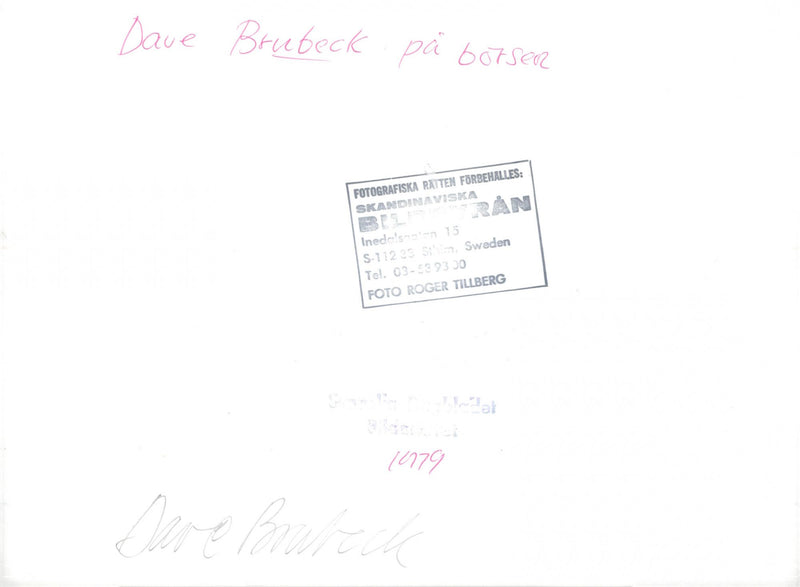 Dave Brubeck jazz musician - Vintage Photograph