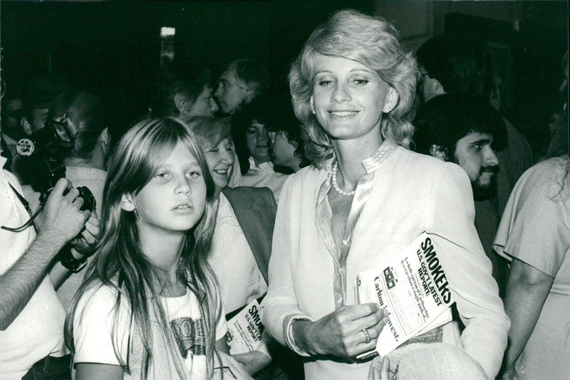 Charles Bronson's wife Jill Ireland with daughter Zulaika in New York