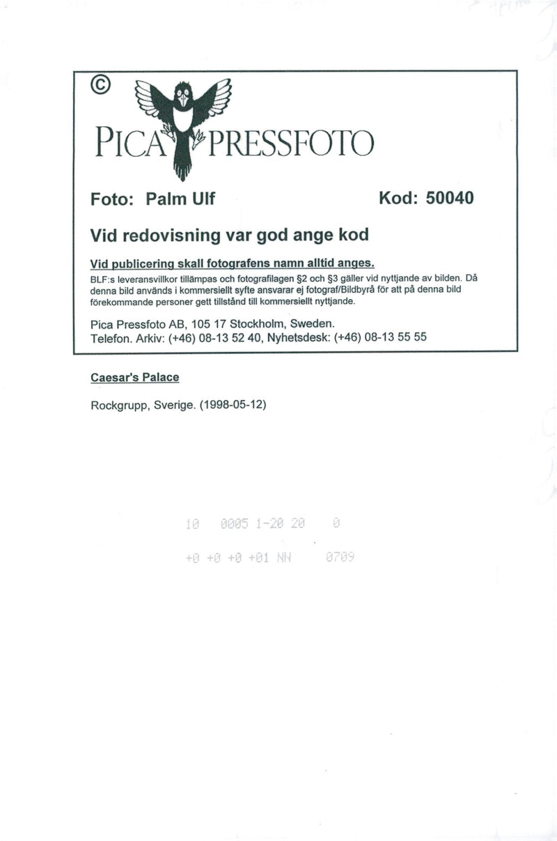 The music group Caesars - Vintage Photograph