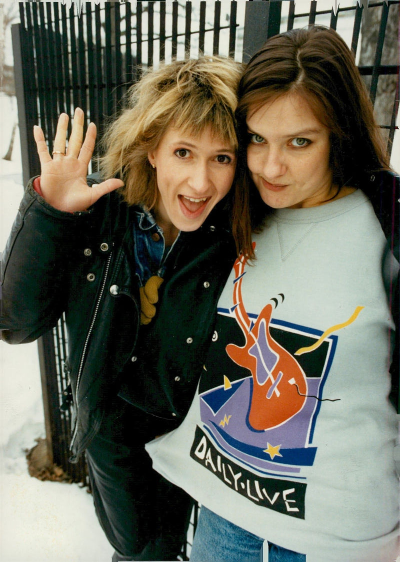 Lill-Marit Bugge och Anna-Lena Brundin Bergelin i Daily Live - Vintage Photograph