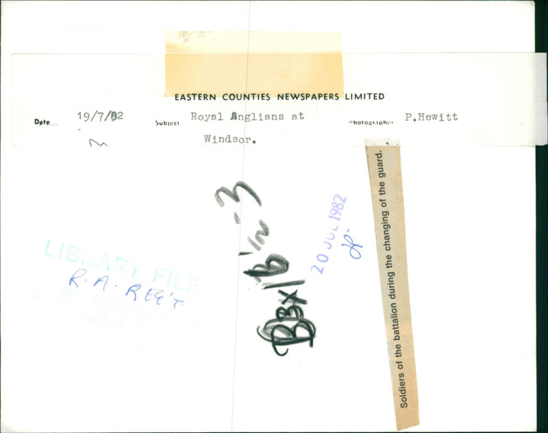 Royal Anglian Regiment. - Vintage Photograph