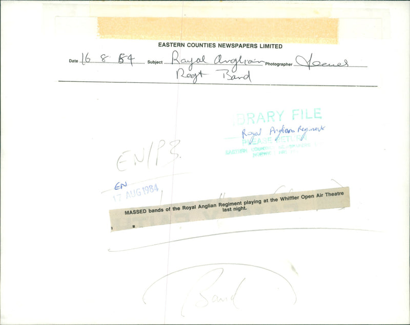 Royal Anglian Regiment. - Vintage Photograph