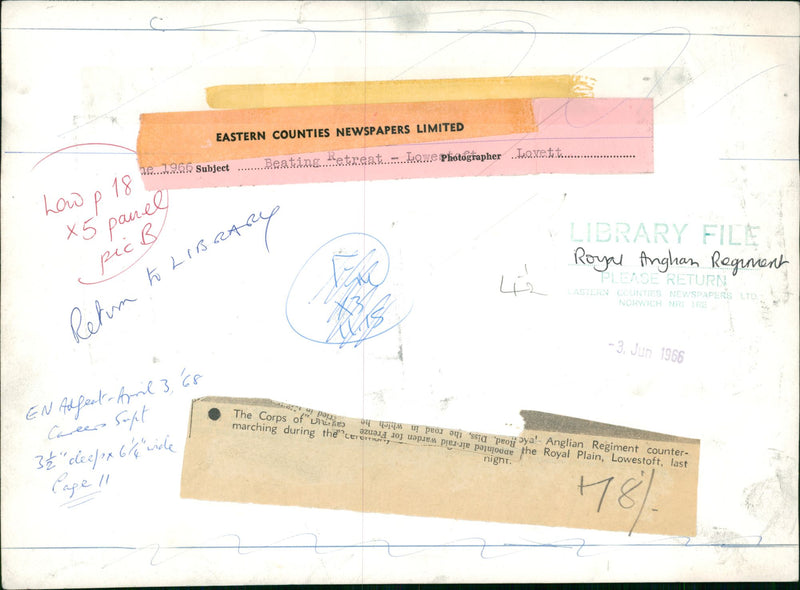 Royal Anglian Regiment. - Vintage Photograph