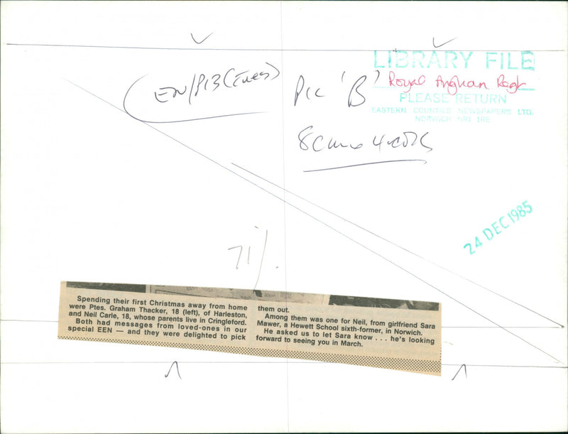 Royal Anglian Regiment. - Vintage Photograph