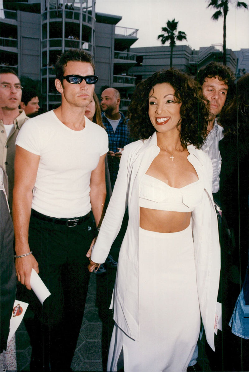 Julie Brown TV presenter "Downtown" with John Devoe - Vintage Photograph