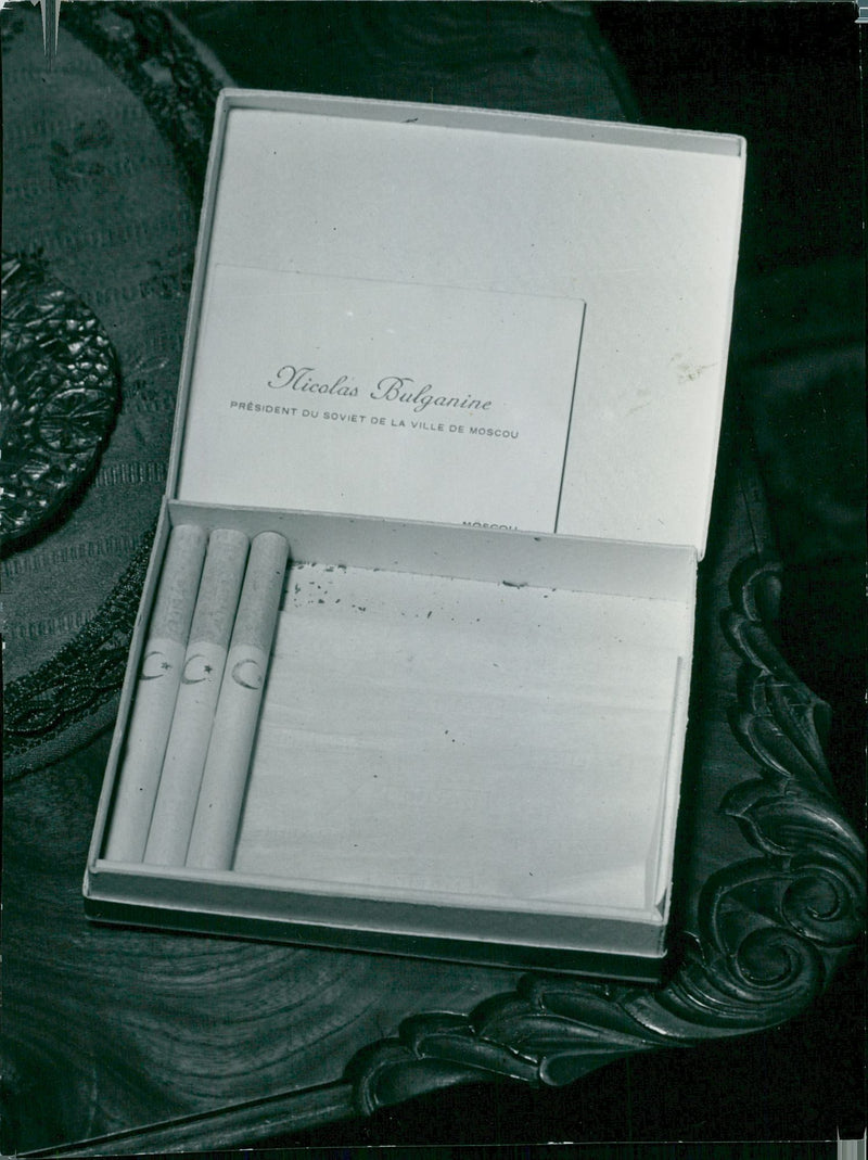 Nikolaj Bulganin Politician Personal Cigarette Case - Vintage Photograph