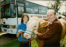 Cattle animals:coach driver and stock expert. - Vintage Photograph