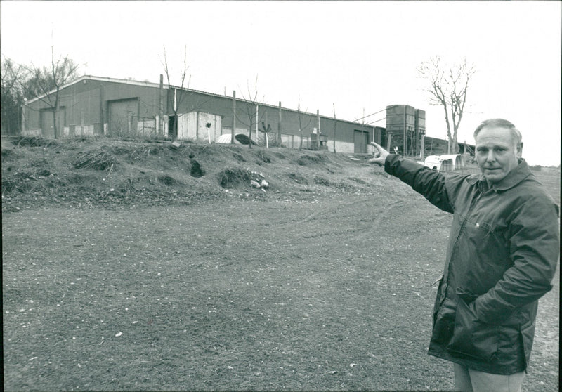 Mr Keith Fraser on his Poets Breck Farm. - Vintage Photograph