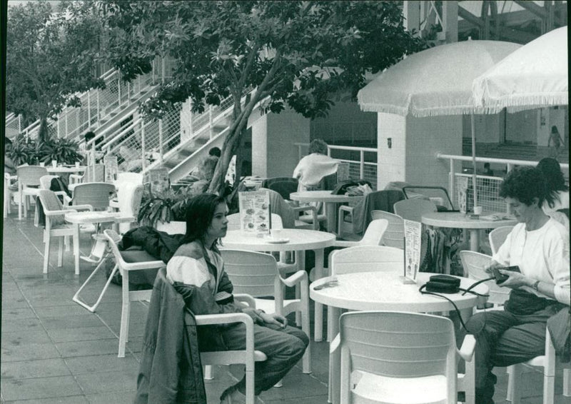Sheringham Splash pool side cafe. - Vintage Photograph