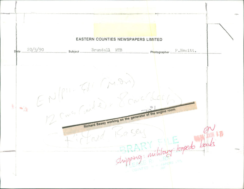 Military Sloops engine room - Vintage Photograph