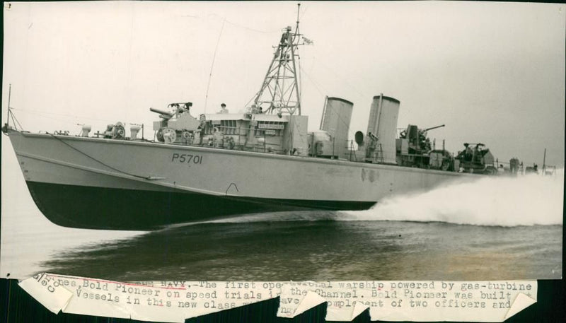 Bold pioneer on speed trials. - Vintage Photograph