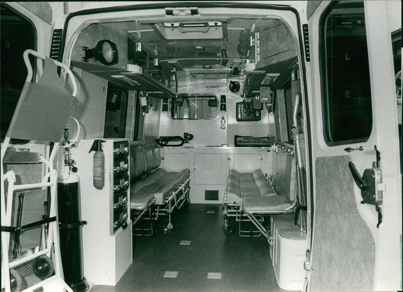 Hospitals ambulances and equipment:new renault makes turbo ambulance. - Vintage Photograph