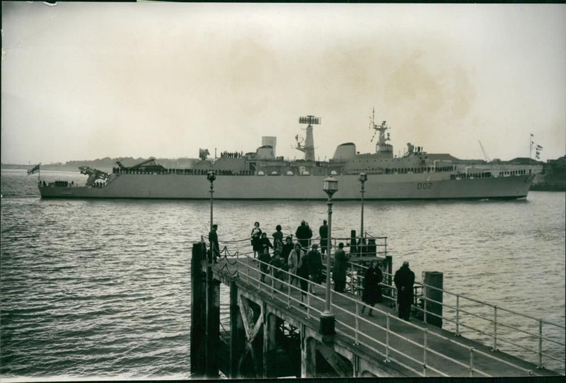 HMS Devonshire. - Vintage Photograph